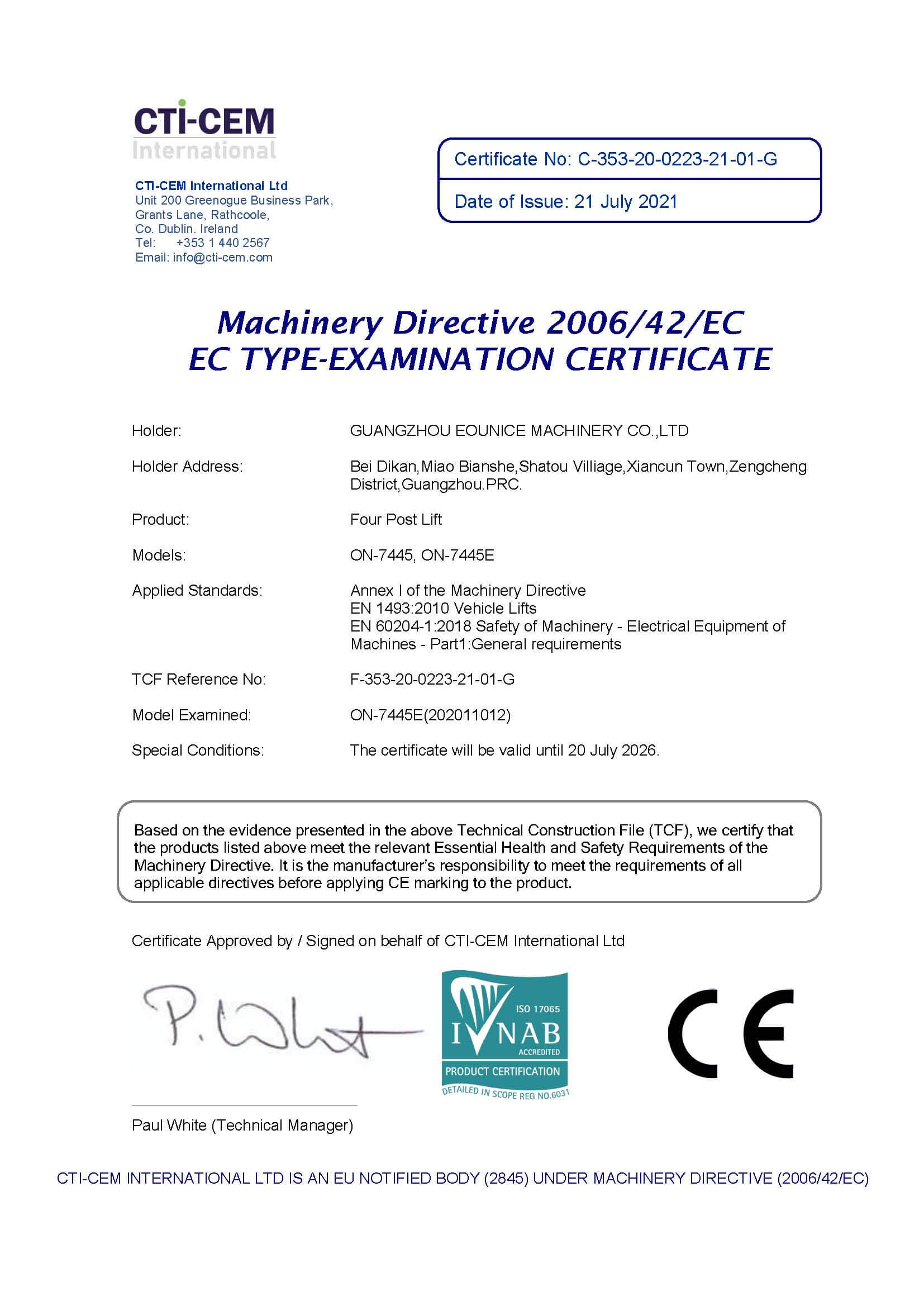 Eounice certifications