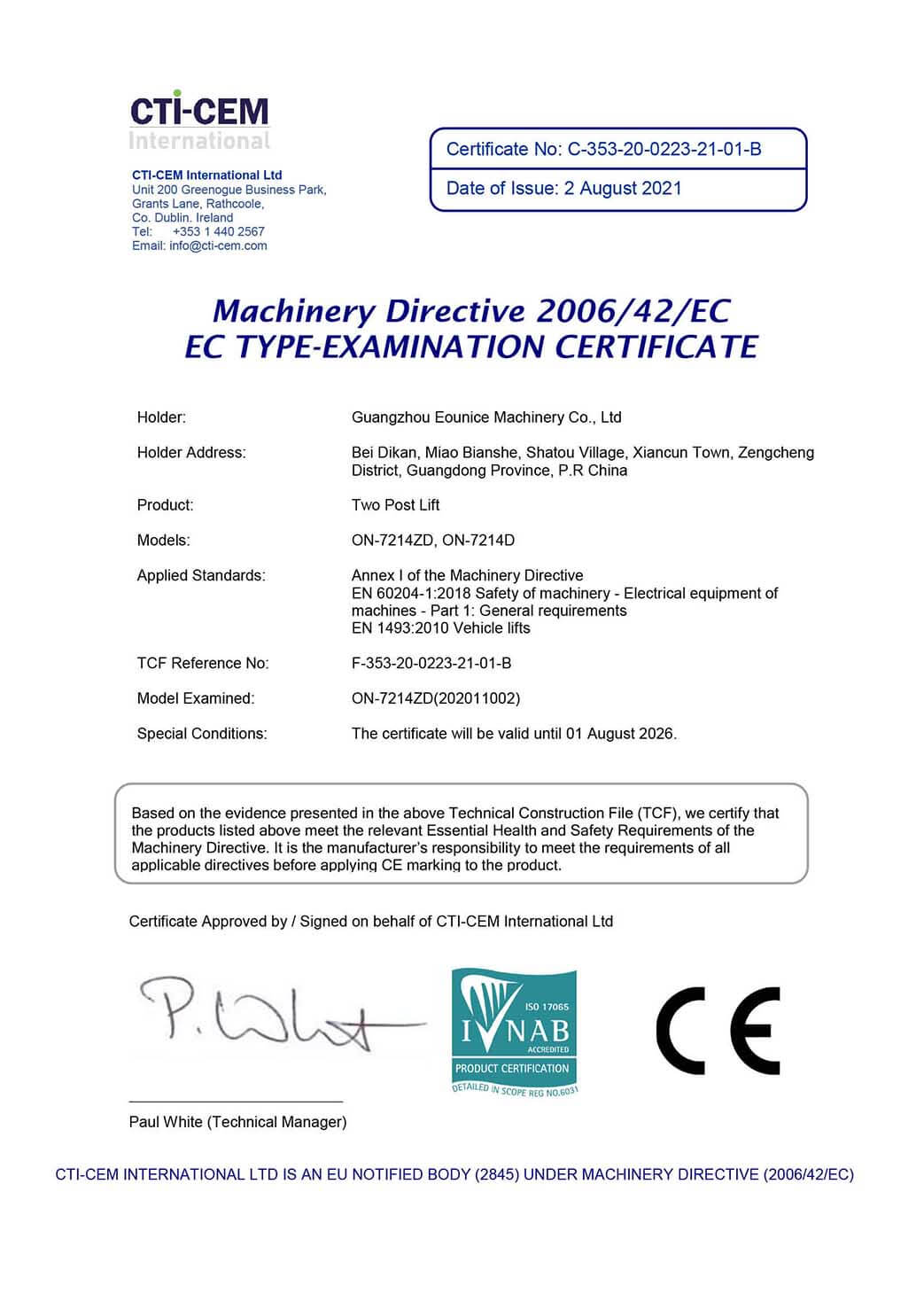 Eounice certifications