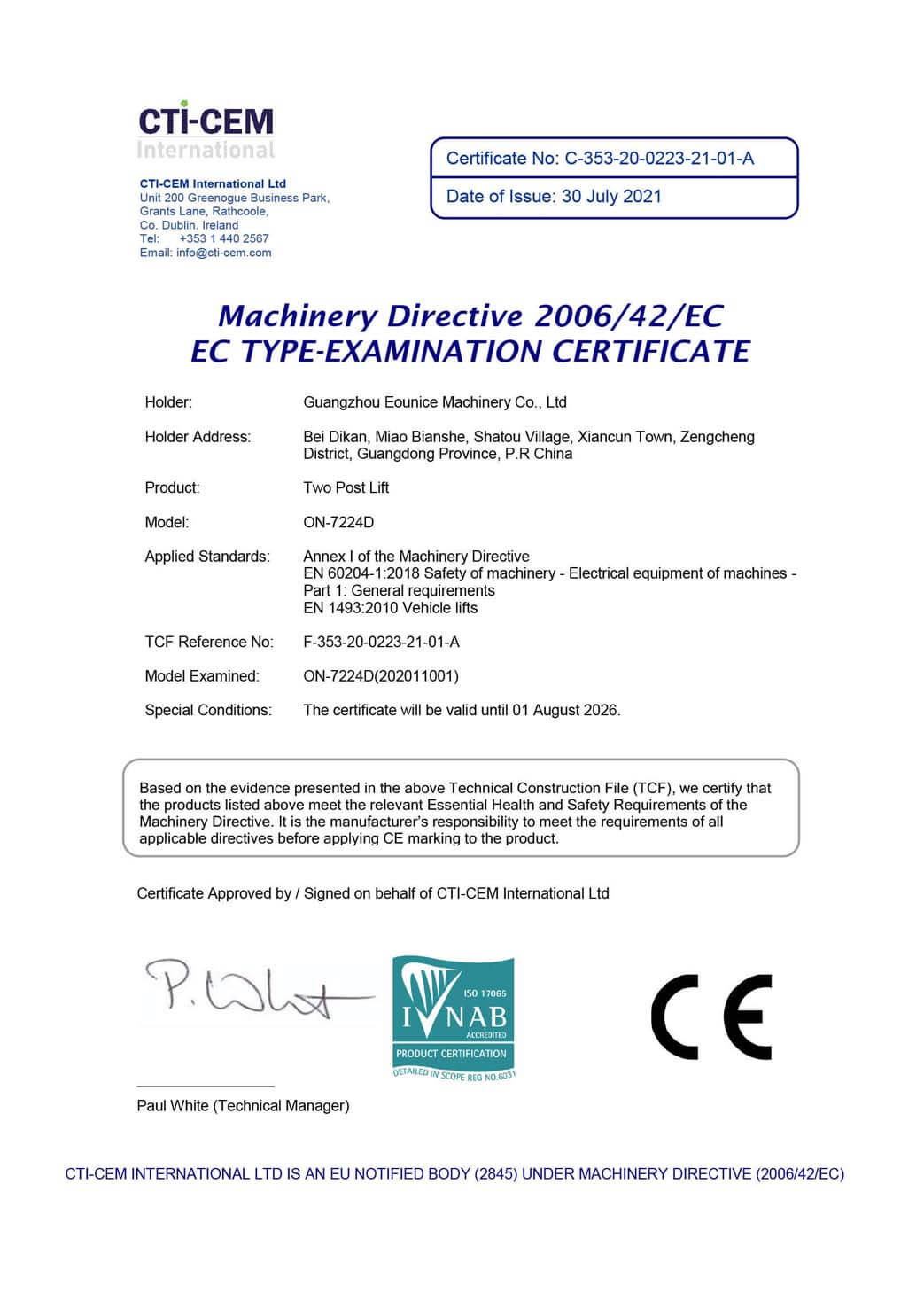 Eounice certifications