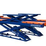 heightened flush mount double layer four wheel alignment scissor lift