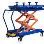 mobile electric vehicle battery lifting table
