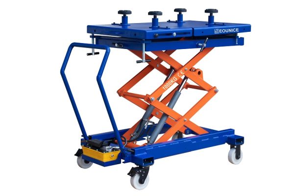 mobile electric vehicle battery lifting table