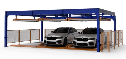 animation two floor car elevator