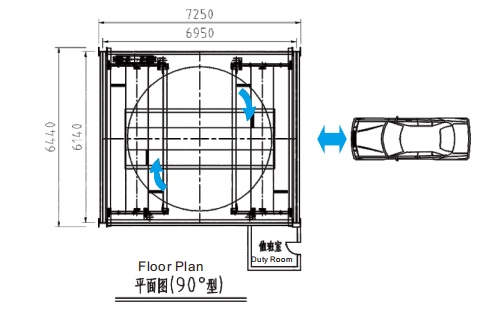 dimensions tower parking garage