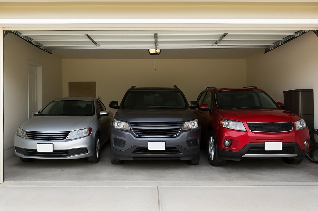 3 cars garage size
