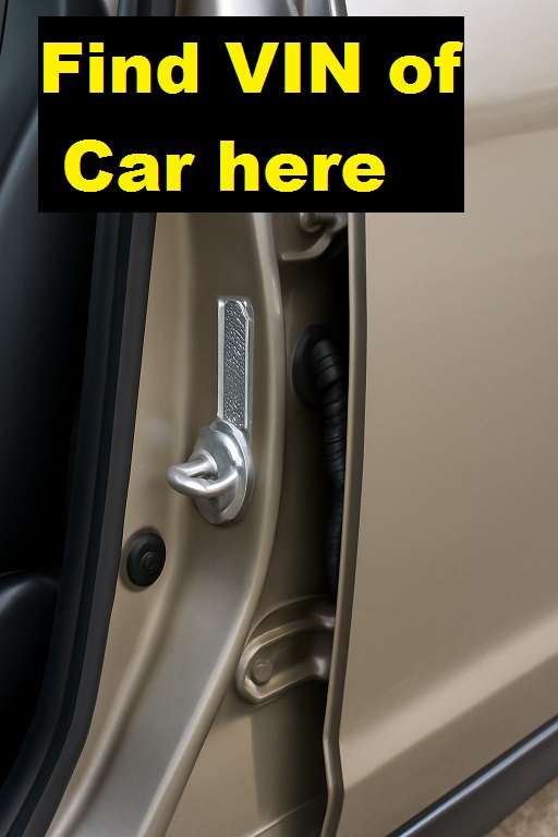 VIN Number at car's doorside